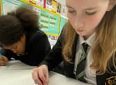 Banovallum School’s year nine Art and Design pupils working on ‘Natural forms’.