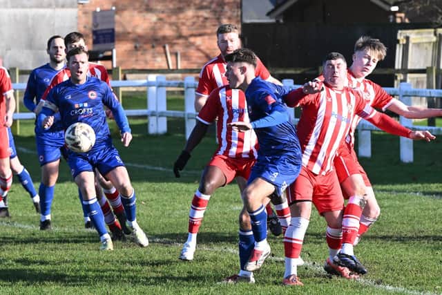 Action from Saturday's thrilling cup tie at Horncastle. Photo: Rob Savage.