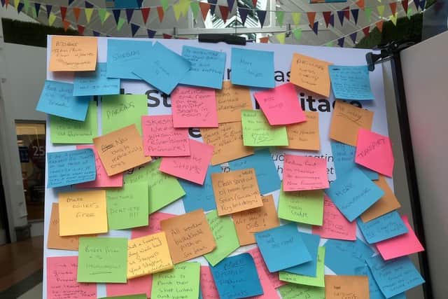 Some of the ideas on the feedback board.