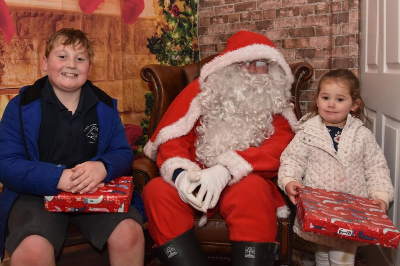 Billy and Nancy Dixon visited Santa in his grotto at Wragby Christmas Market