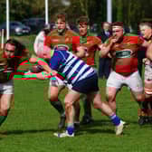 Captain Jake Pryer in possession during Saturday's win.