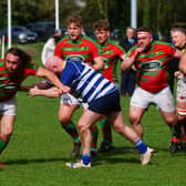 Captain Jake Pryer in possession during Saturday's win.