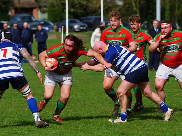 Captain Jake Pryer in possession during Saturday's win.