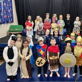 Caythorpe School Key Stage 1 kids acted out their Nativity as a Christmas bedtime story.