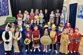 Caythorpe School Key Stage 1 kids acted out their Nativity as a Christmas bedtime story.