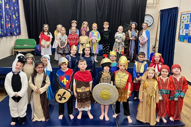 Caythorpe School Key Stage 1 kids acted out their Nativity as a Christmas bedtime story.