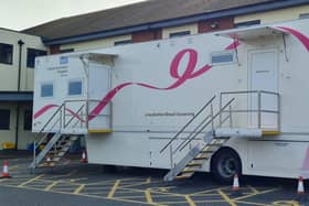 The mobile breast screening van from United Lincolnshire Hospitals NHS Trust