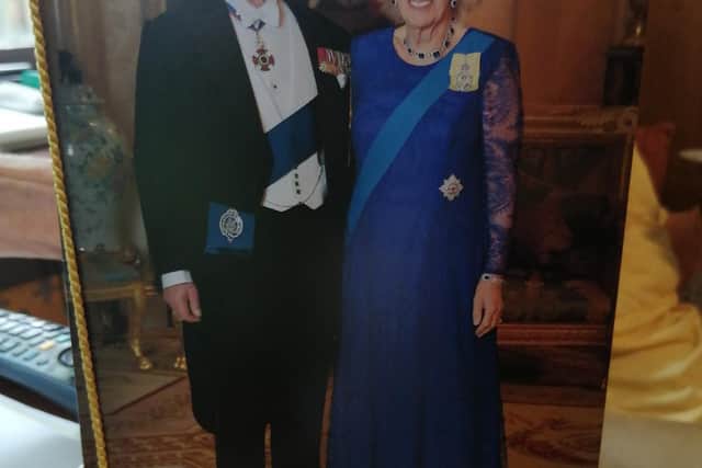 Arthur and Olive's card from King Charles and Queen Camilla.