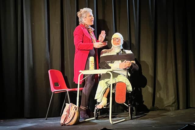 Helen (Adele Simpson) and Eric (David Allerton) in plastered.