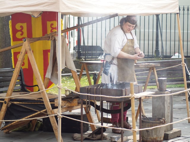 A forge was among the attractions on the day.