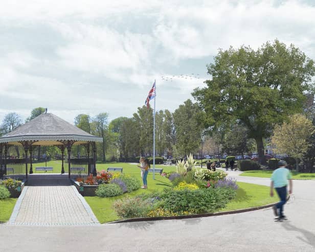 The Tower Gardens sensory garden visualisation.