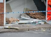 The aftermath of the ram-raid at the Newbridge Hill, Louth. Photos: John Aron Photography