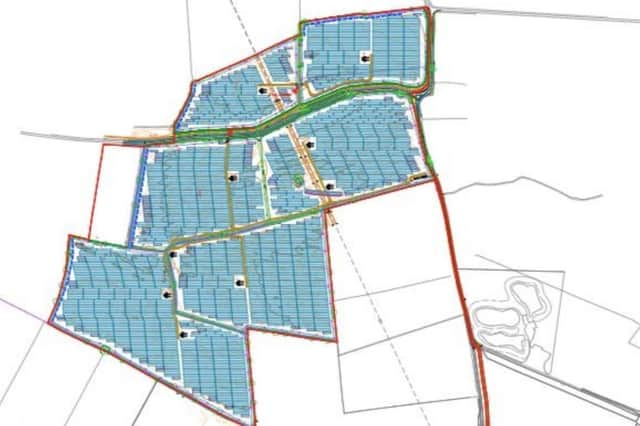 The solar farm plans for Gonerby.