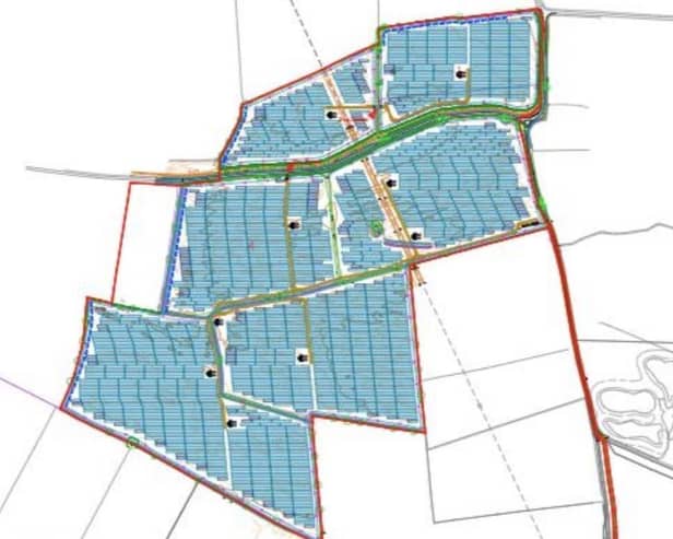 The solar farm plans for Gonerby.