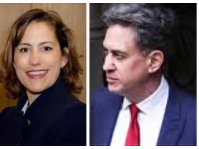 Victoria Atkins MP and Energy Secretary Ed Milliband.