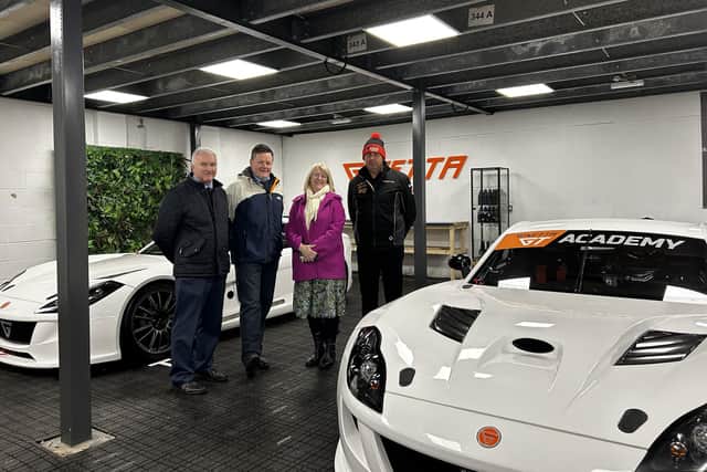 Coun Trevor Young, James Makinson-Sanders, Coun Lesley Rollings and Alan Mugglestone