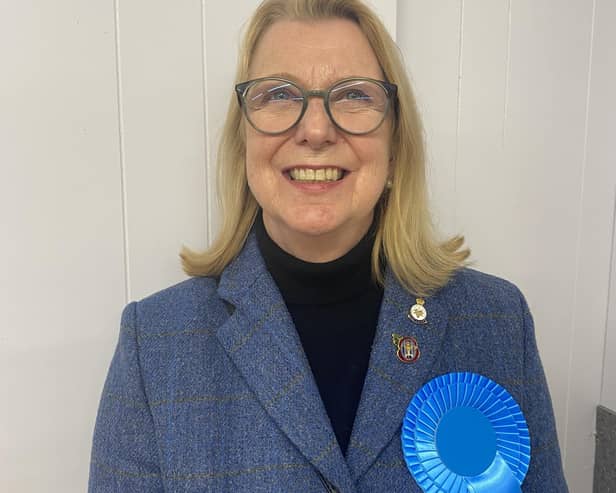 Newly elected Councillor Christine Collard (Conservative).