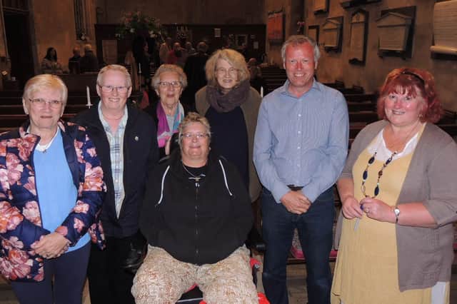 The organising group for South Kyme's jubilee celebrations in the parish church ahead of the beacon lighting event.