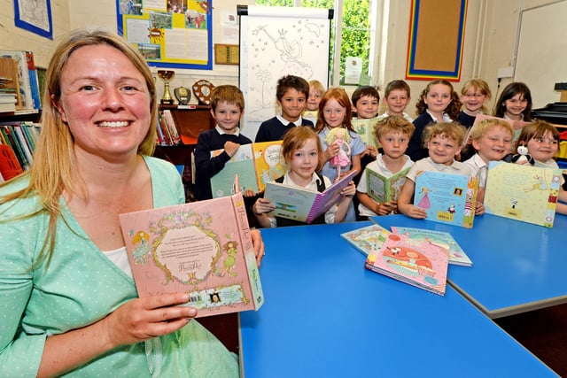 Pupils at Kirkbyon Bain Primary School enjoying a visit from author Emma Thomson 10 years ago.