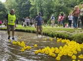 Louth Lions keeping things moving along during the duck race.  All photos by Chris Frear