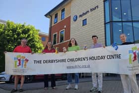Mike Copestake and Janine Stillwell from the Derbyshire Children's Holiday Centre with Sarah Jackson, Haris Roberts and Molly Taberner from Rayburn Tours