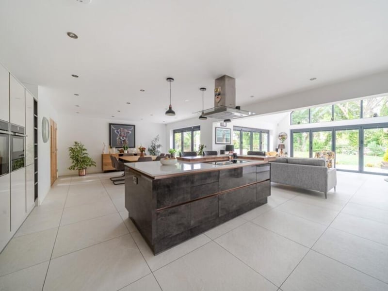 The kitchen section of the open-plan area.