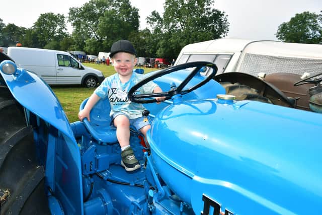 Luca Clarkson, 2, of Lincoln at Wragby Show.
