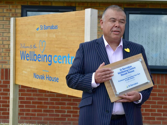 Jonathan Van-Tam officially opening Novak House.