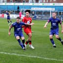 Debutant Joe Stacey bursts away down the Gainsborough left on Saturday. Photo by Phoebe Duckworth.