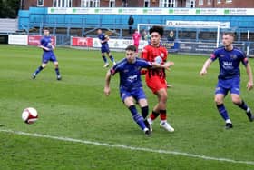 Debutant Joe Stacey bursts away down the Gainsborough left on Saturday. Photo by Phoebe Duckworth.