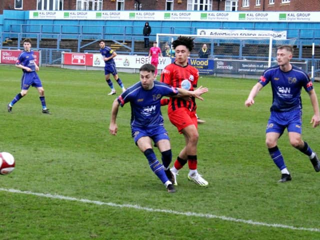 Debutant Joe Stacey bursts away down the Gainsborough left on Saturday. Photo by Phoebe Duckworth.