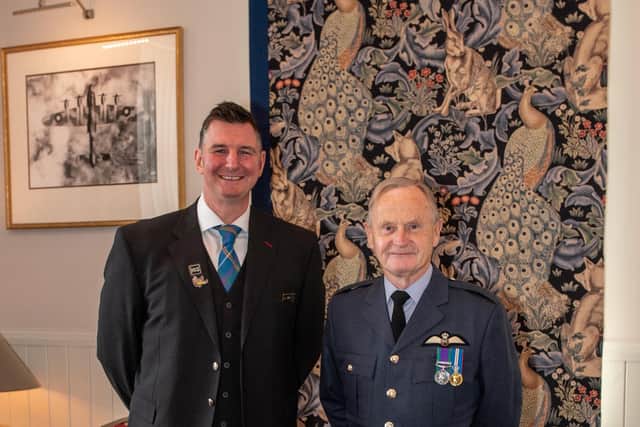 Operations Director Richard Humphrey with Air Commodore Jake Jarron (retd), the last Commander of 11 Squadron at RAF Binbrook