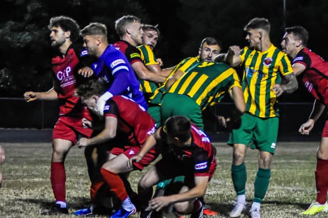 AFC Mansfield v Skegness action Photo by Ryan Thompson, Happy Snapz Photography