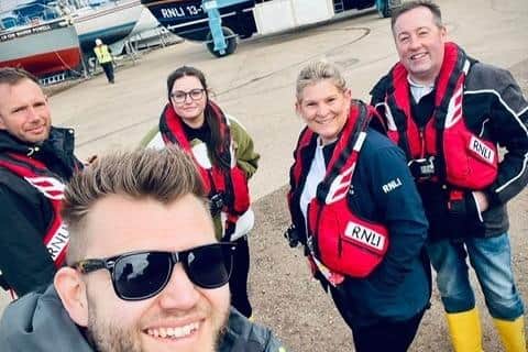 Skegness RNLI crew travelled over three days to Wisbech in Cambridgeshire to swap over their lifeboat with a relief all weather lifeboat. Credit:RNLI/Lee St Quinton