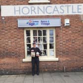 Volunteer Ray Parsons outside the Horncastle Age UK branch.