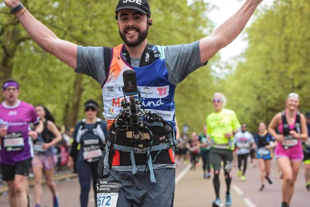 Joe Ramsden during the marathon.
