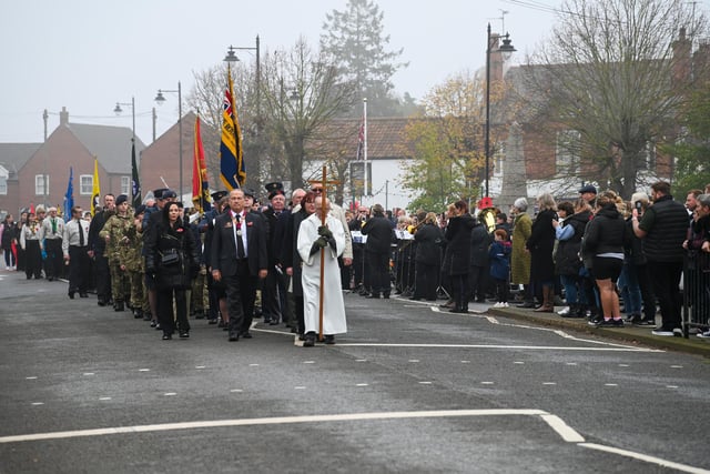 Crowds lined the streets in Kirton to watch the parade.
