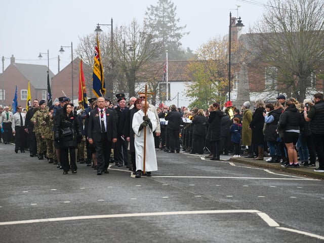 Crowds lined the streets in Kirton to watch the parade.