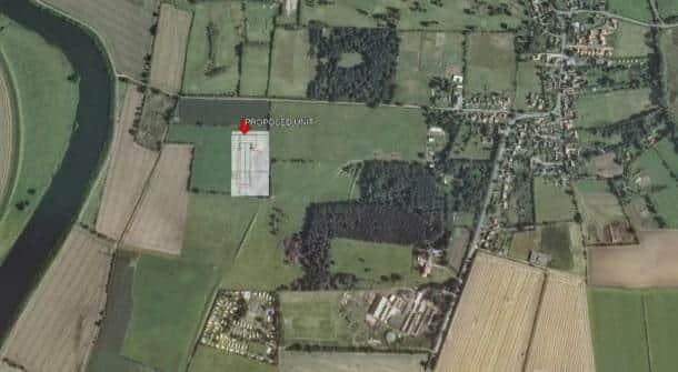A birds eye view of where the egg farm will be located