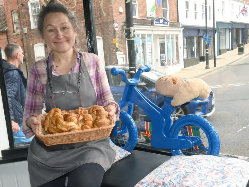Yulia Eliseeva of YM Bakery in Caistor put on a show for the race.