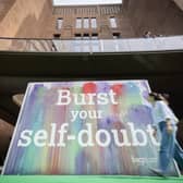 BACP 'Burst your self-doubt' art installation
