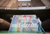 BACP 'Burst your self-doubt' art installation