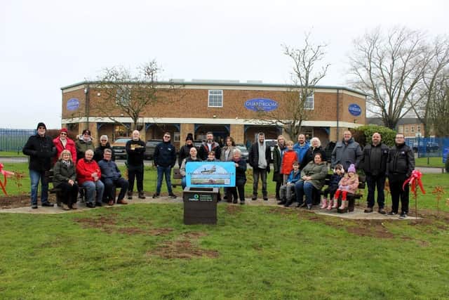 Residents and supporting businesses came together for the unveiling of new benches and planters in Hemswell Cliff