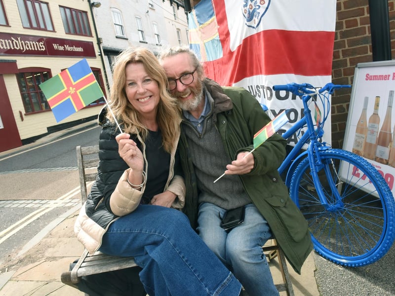 The town was decorated for the race through Caistor.