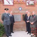 Guests at the unveiling of the plaque to RFC Leadenham aerodrome.