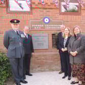 Guests at the unveiling of the plaque to RFC Leadenham aerodrome.
