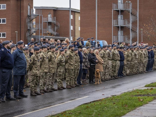 RAF Coningsby personnel at the service. Photo: AS1 Shauna Martin RAF