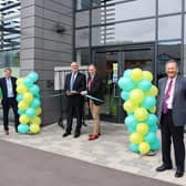 The ribbon cutting ceremony to officially open the new training centre at Boston College.