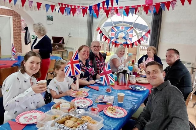 Members of the community at New Bolingbroke enjoyed a tea party at the town hall.