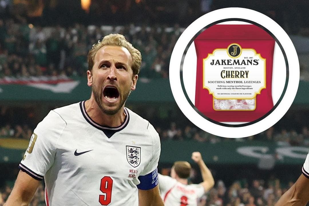 Eine Menthol-Lutschtablettenmarke aus Lincolnshire schickt Harry Kane eine ...